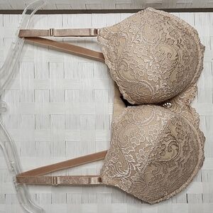 👉*SMART & SEXY* SIGNATURE LACE PUSH-UP BRA ~BEIGE/ NUDE ~38C ~STYLE #SA276